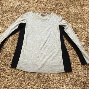 Lightweight grey sweater with black detail